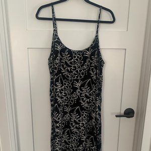Just Jill Black Floral Sundress - L